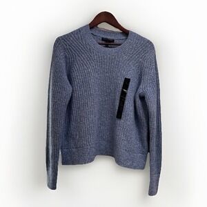 New Banana Republic Blue Chunky Knit Cotton/Nylon Sweater Size L